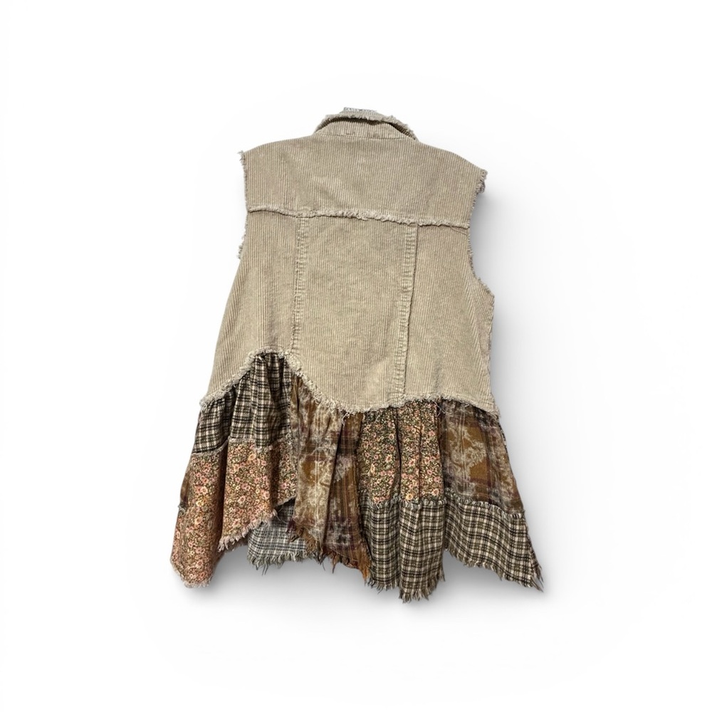Oli & Hali NWOT washed flannel ruffle hem top - Picture 5 of 8